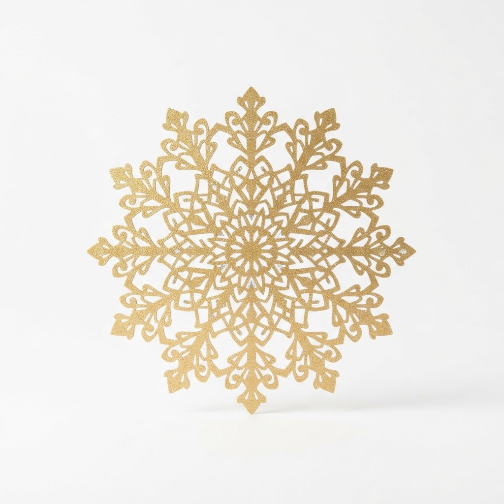 Gold Snowflake Wall Decals