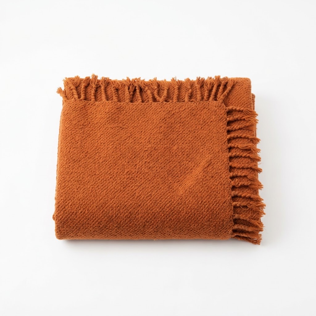 Burnt Orange Throw Blanket
