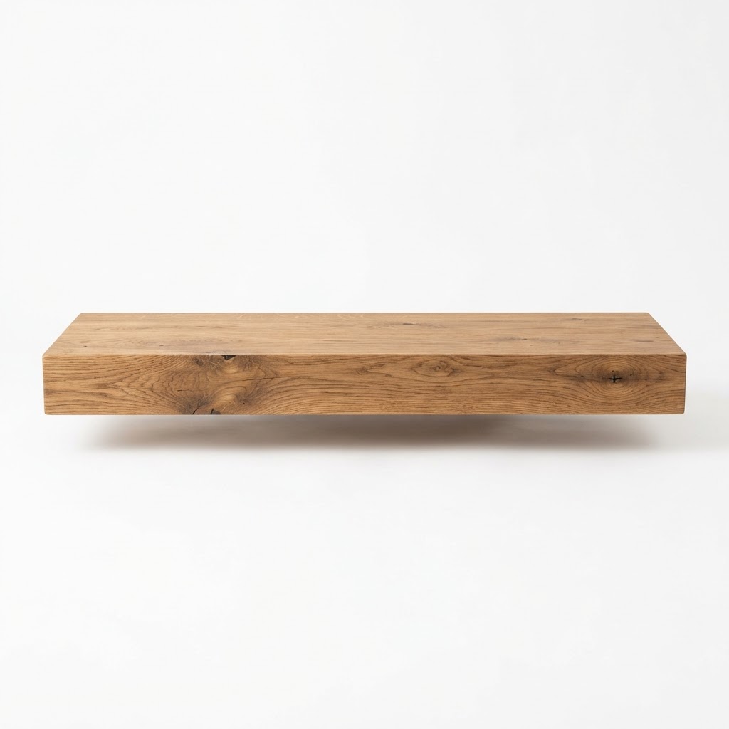 Natural Wood Floating Shelves