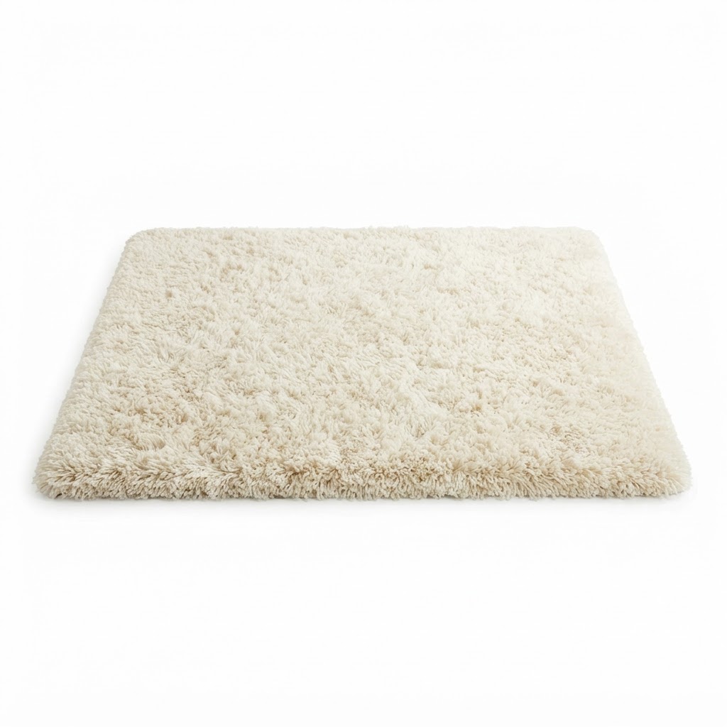 Soft Shag Ivory Area Rug