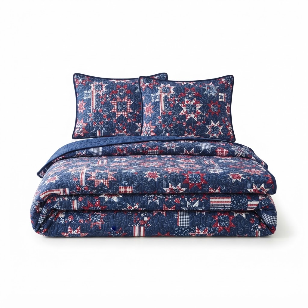 Star-Patterned Quilt Set