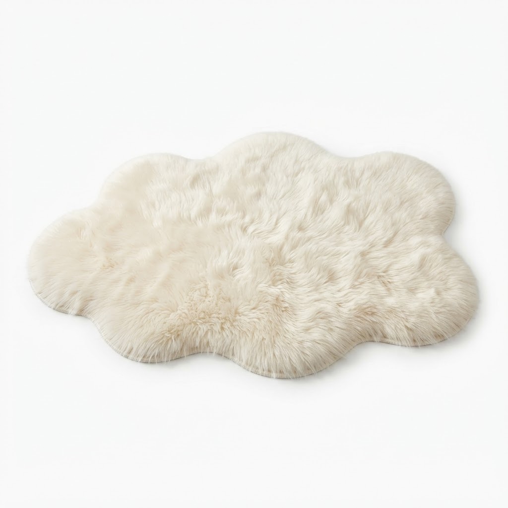 Transitional Faux Sheepskin Cloud Rug