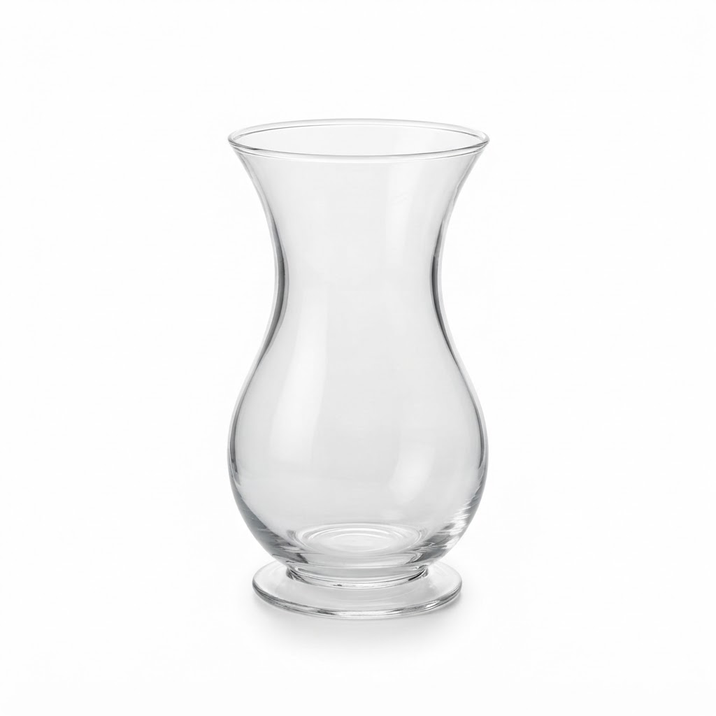 Clear Glass Tulip Vase