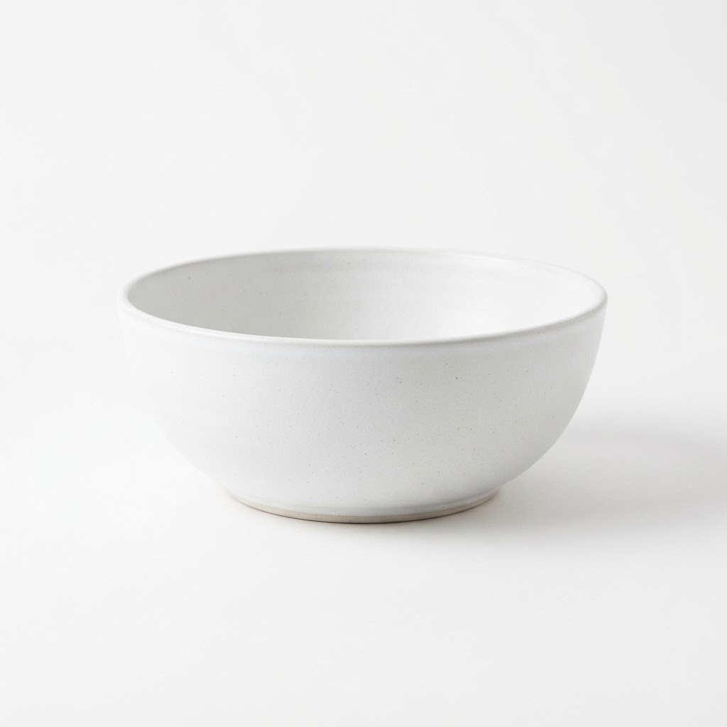 Matte White Ceramic Serving Bowl