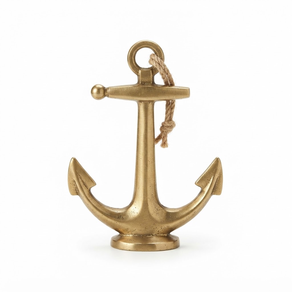Brass Anchor Figurine