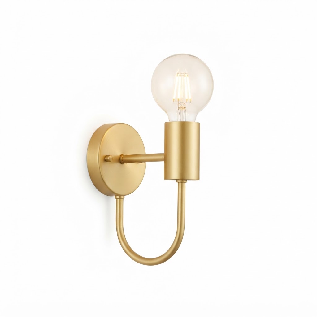 Matte Gold Wall Sconce Light Fixture
