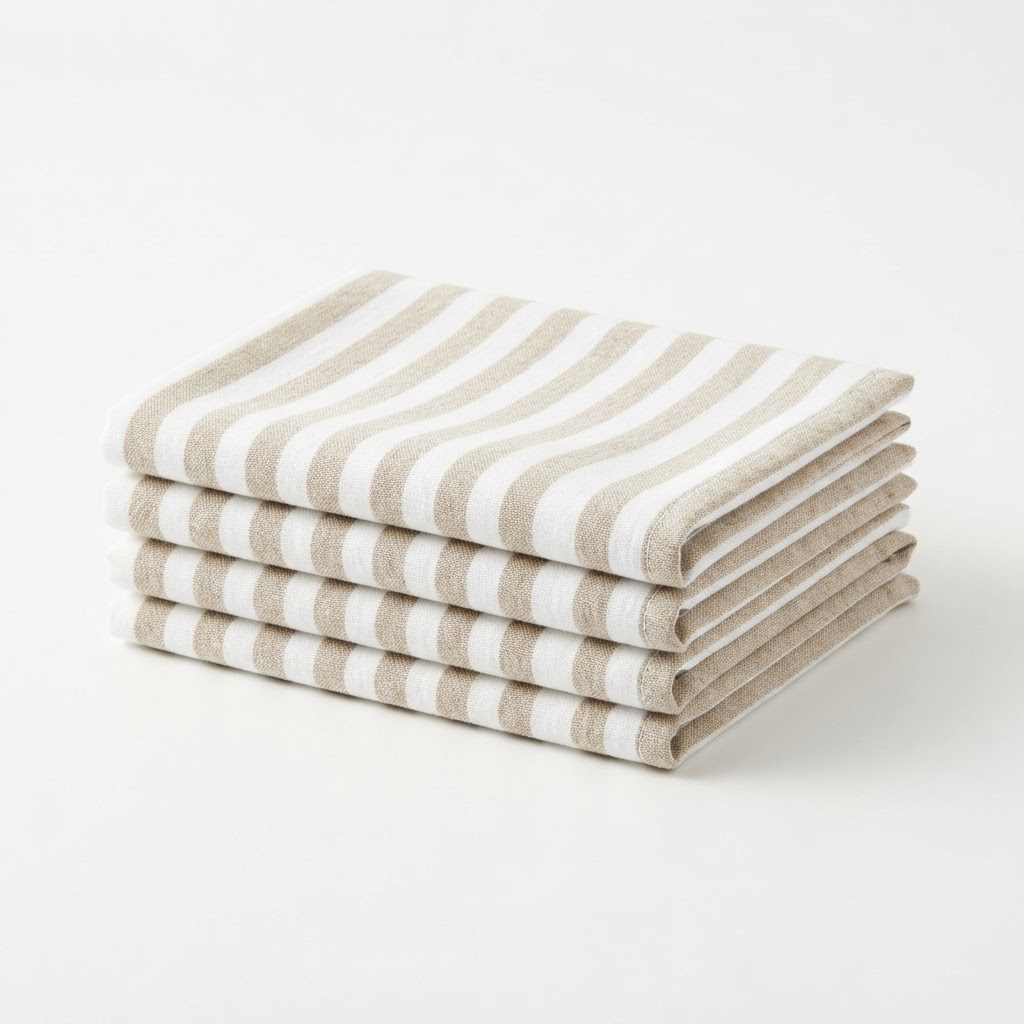 Striped Linen Kitchen Towel Set