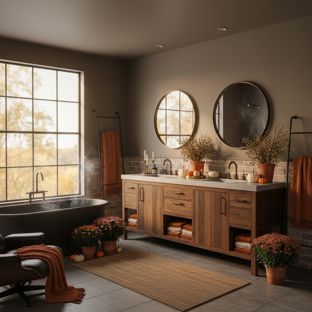 Industrial Fall Master Bathroom