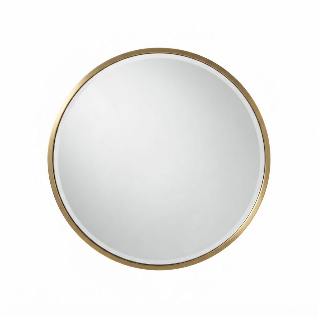 Brass Circular Wall Mirror