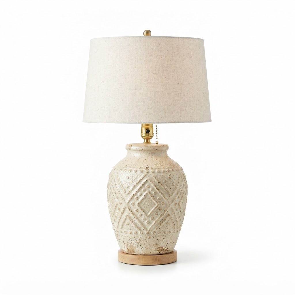 Textured Ceramic Table Lamp