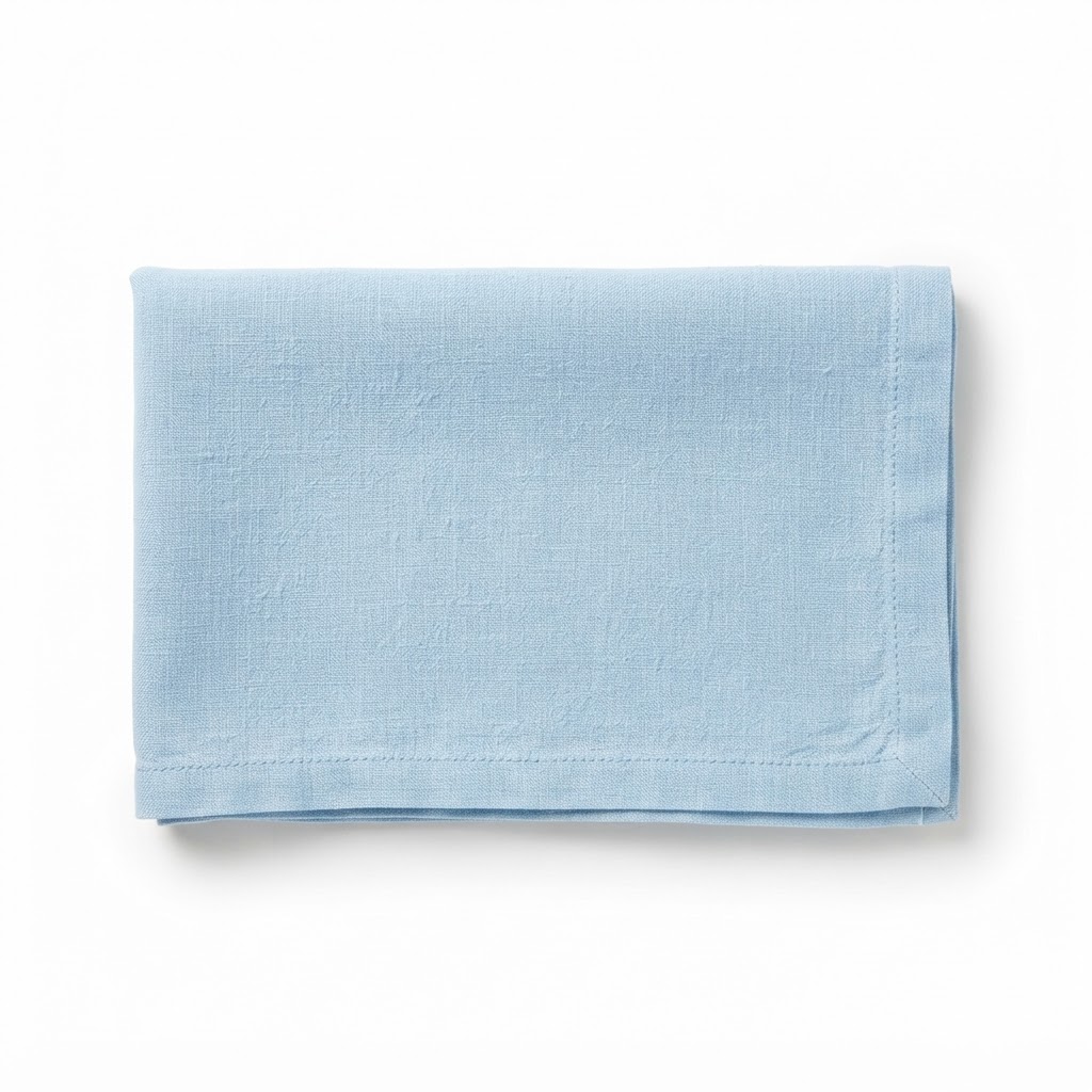 Transitional Light Blue Linen Napkins