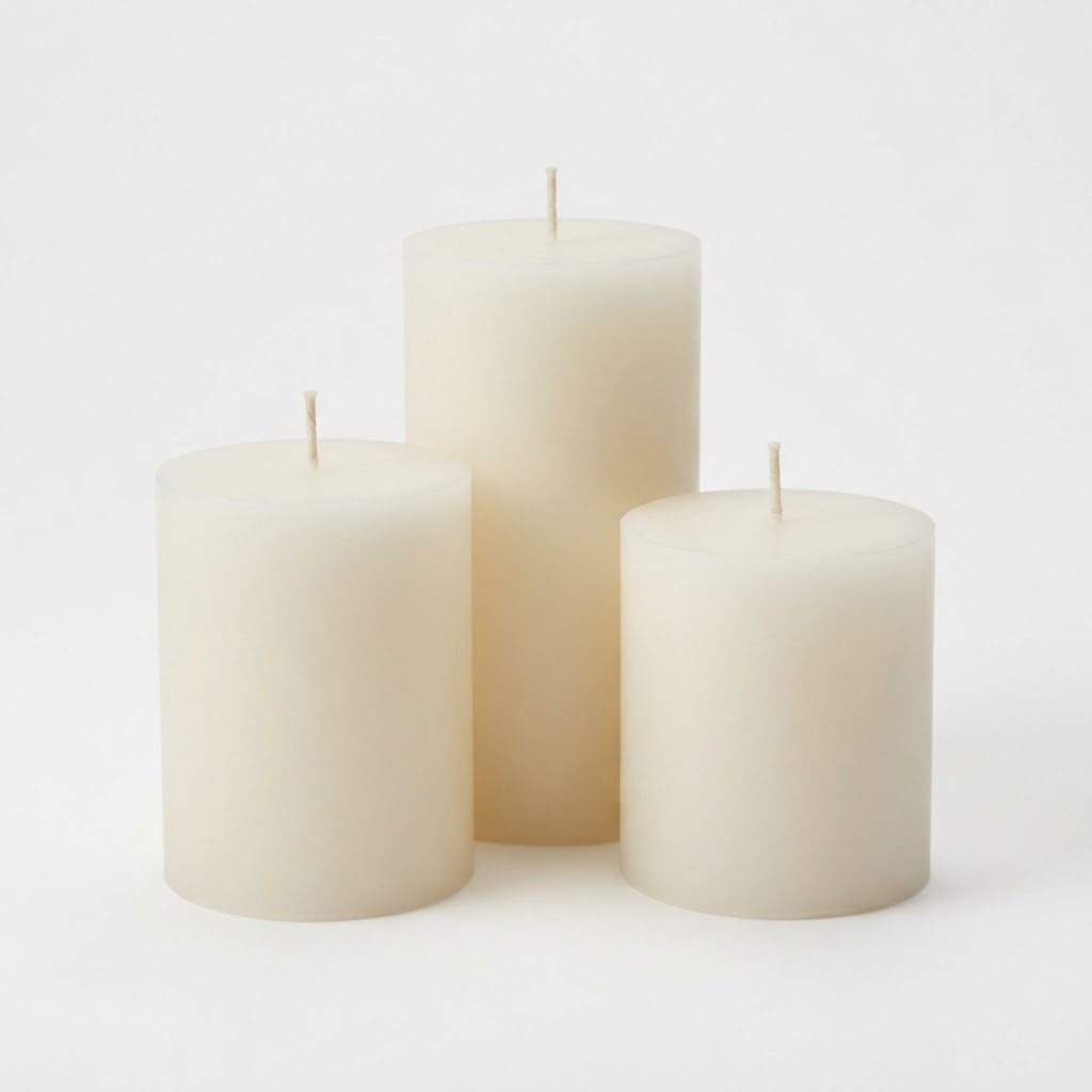 Unscented Pillar Candle Set