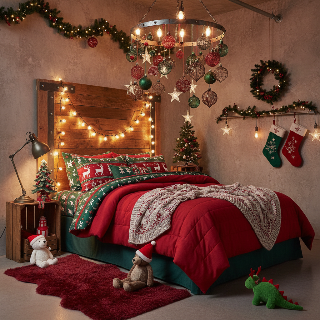 Industrial Christmas Child Bedroom (Girl)