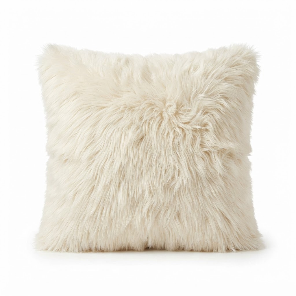 Fluffy Faux Fur Accent Pillow