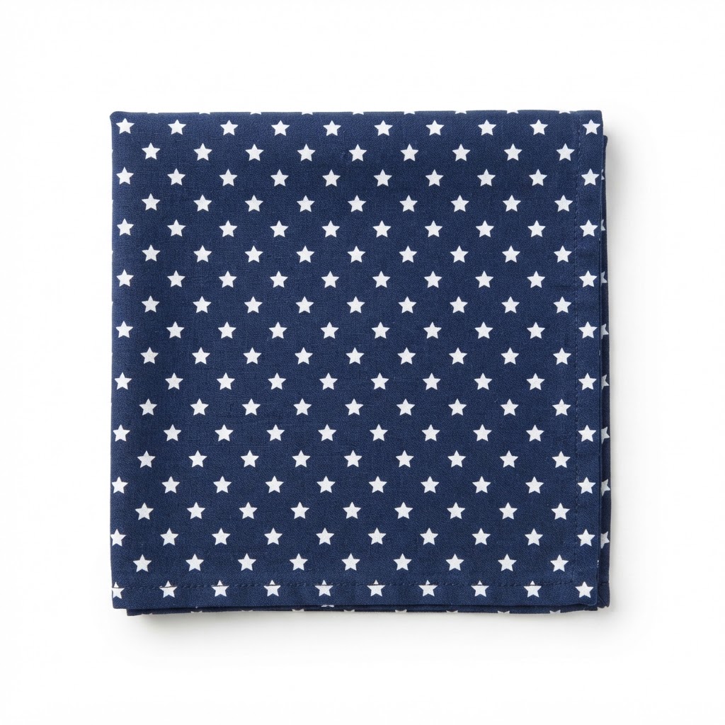 Navy Star Print Cloth Napkins
