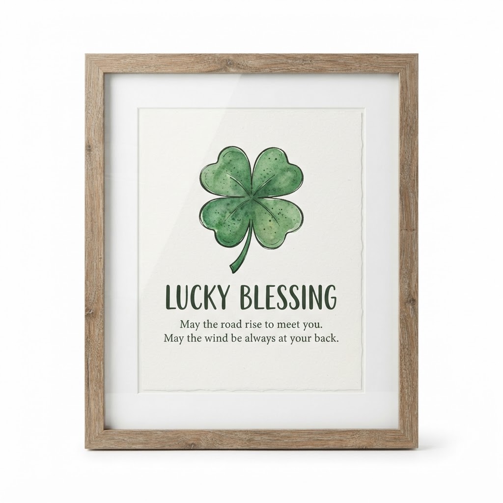 Framed Lucky Blessing Art