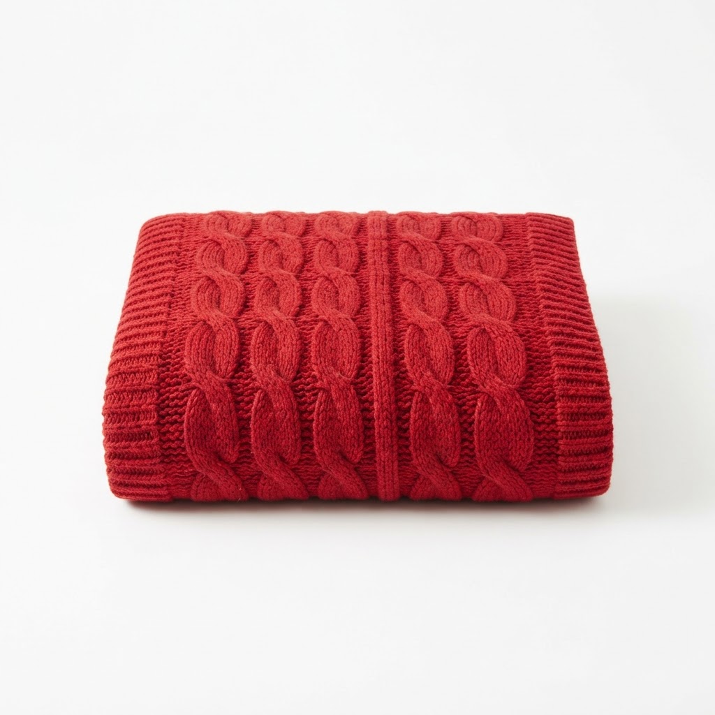 Cable Knit Throw Blanket