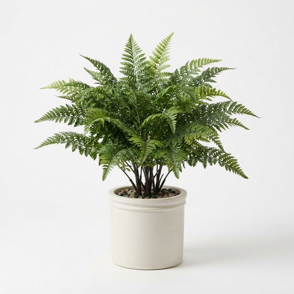 Transitional Faux Potted Fern