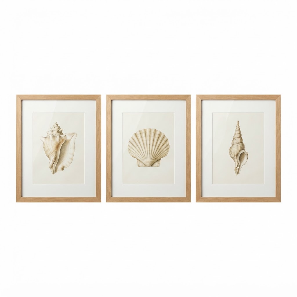 Framed Shell Print Set
