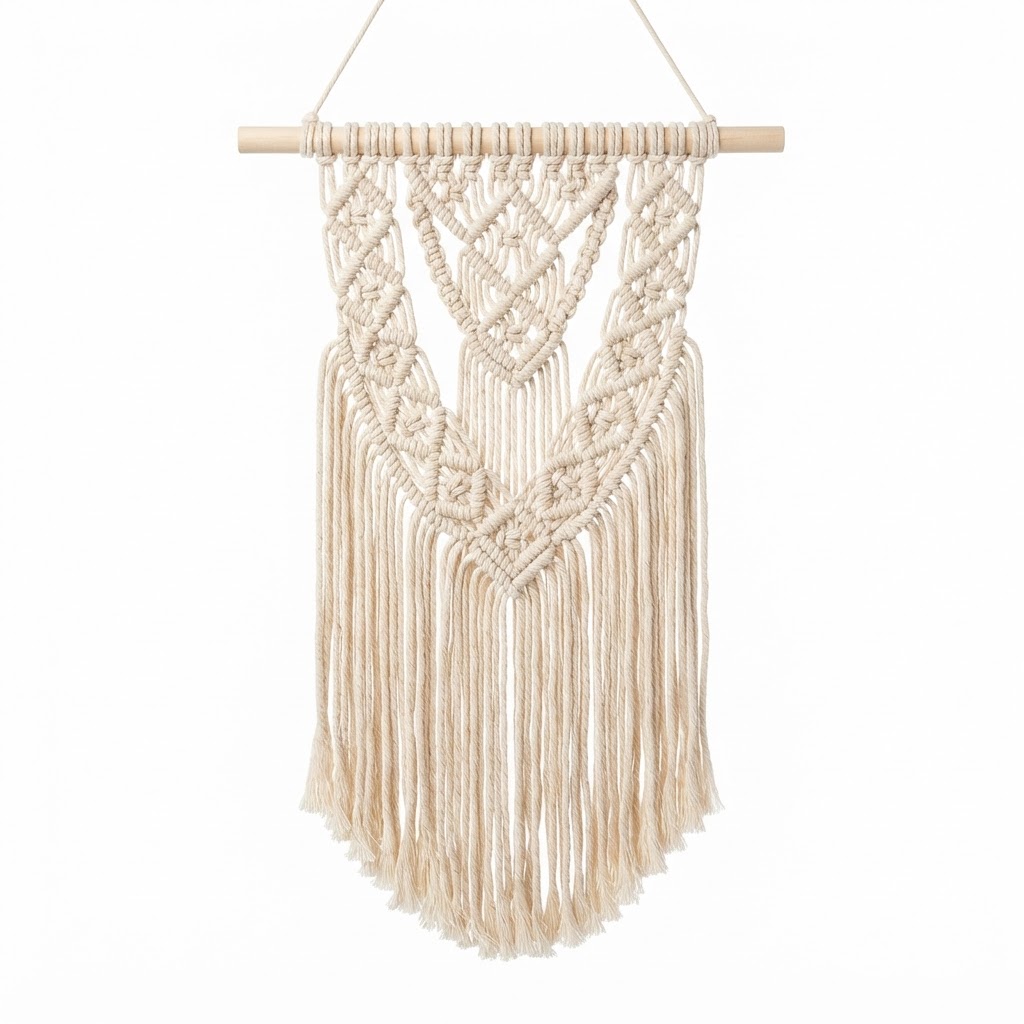 Woven Cotton Macrame Wall Hanging