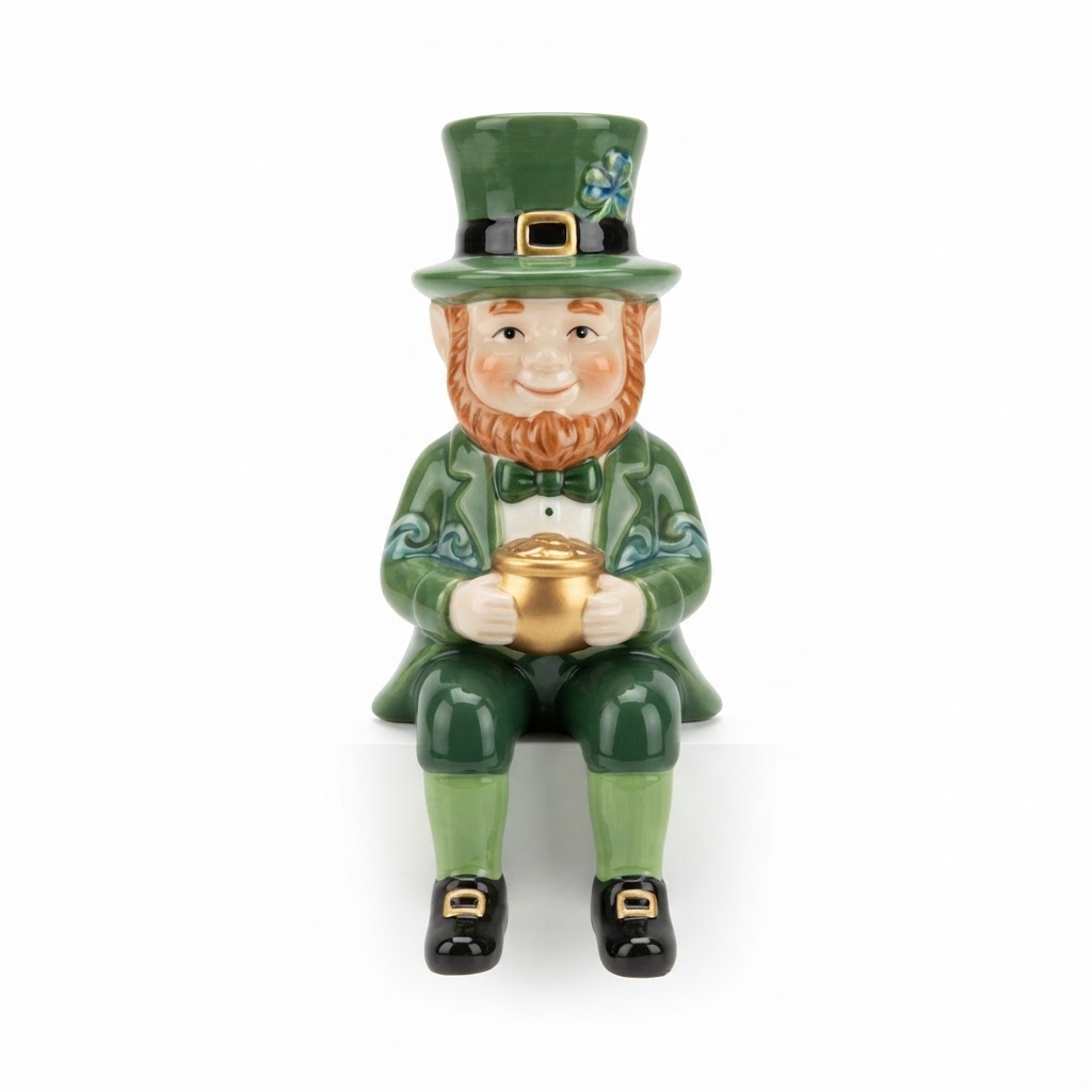 St. Patrick's Ceramic Leprechaun Shelf Sitter