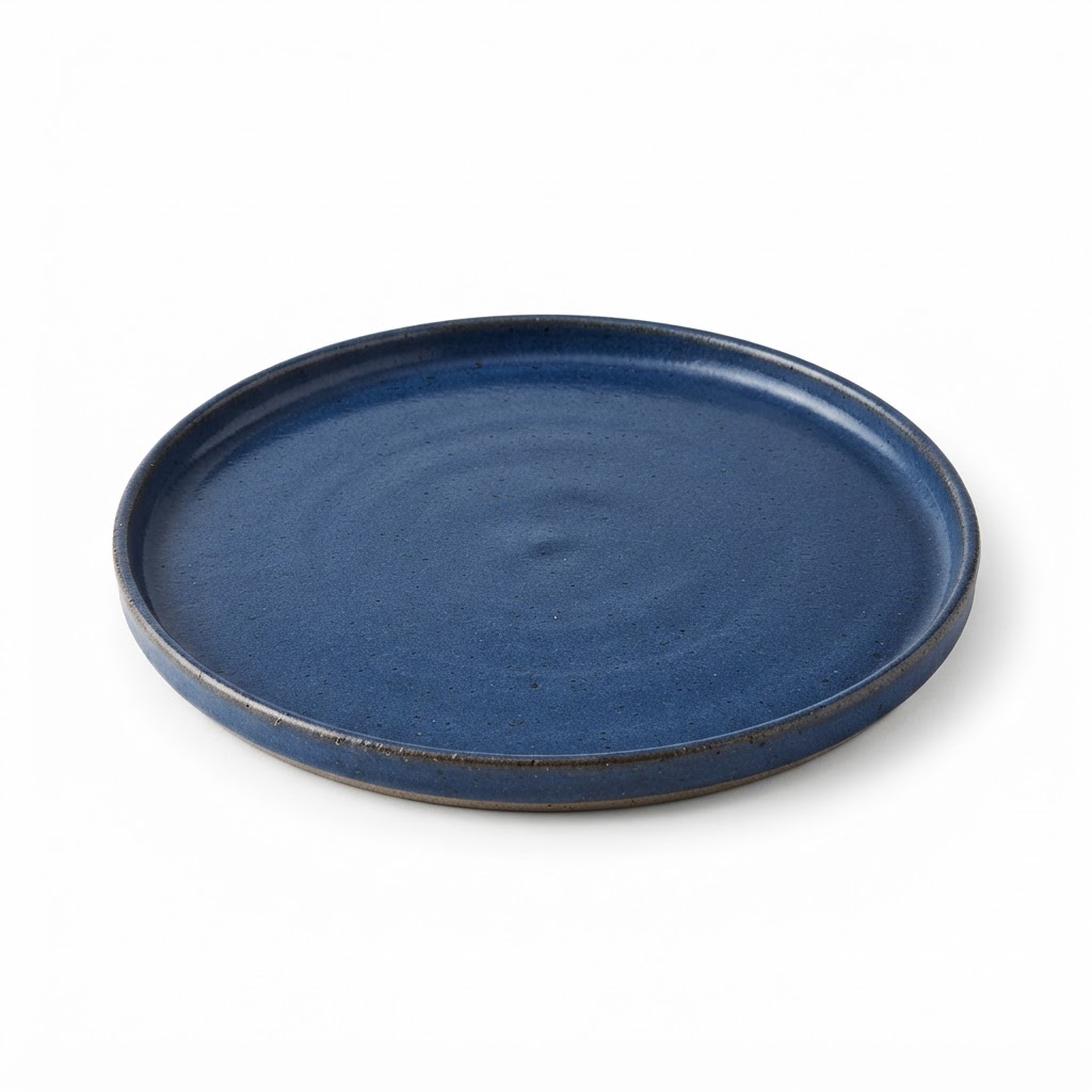 Navy Blue Stoneware Dinner Plates