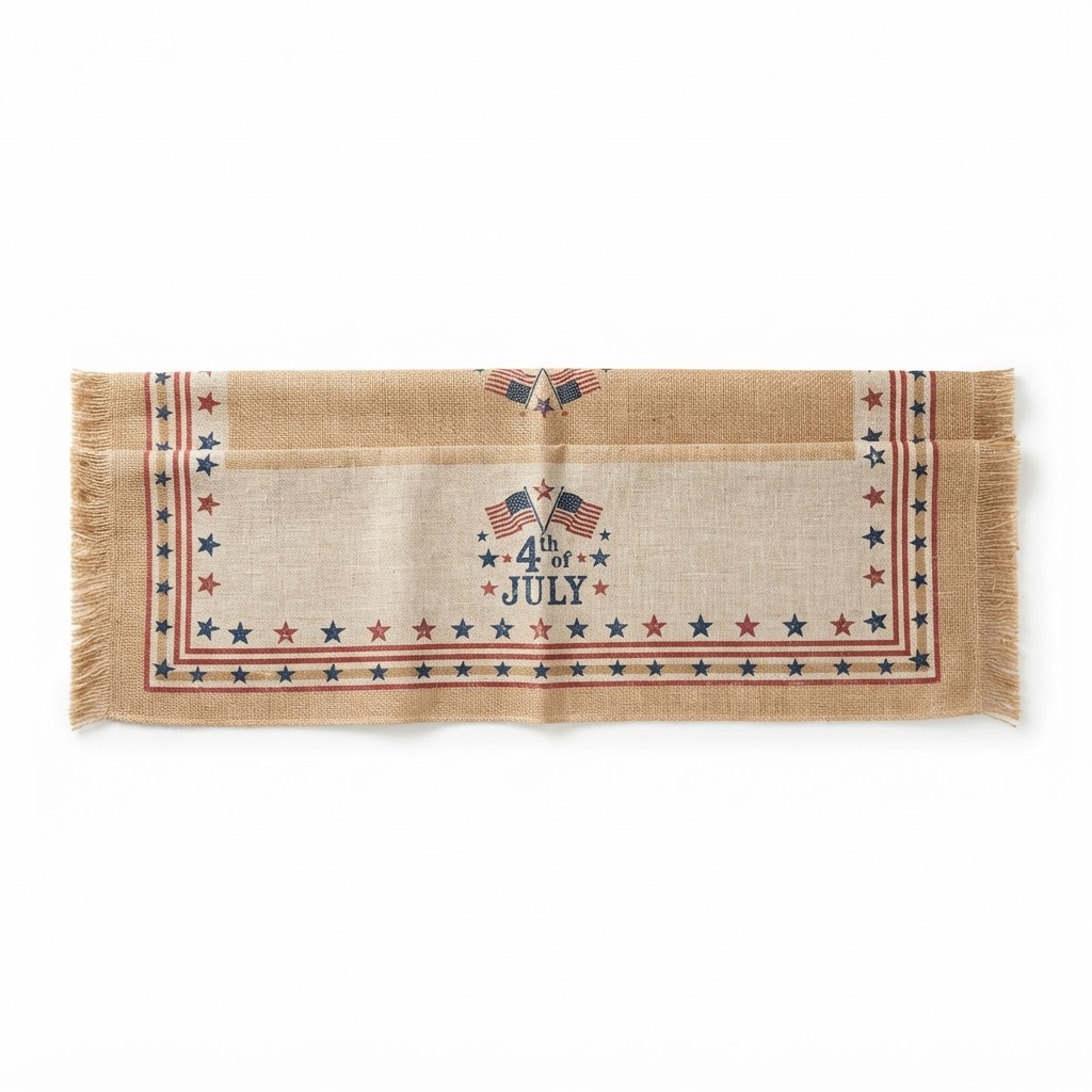 Burlap and Linen Table Runner