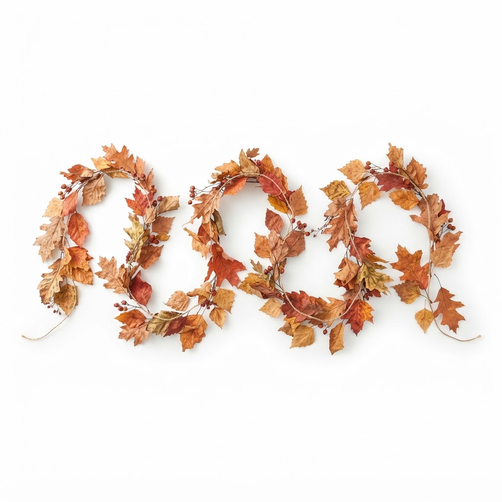 core Dried Fall Leaf Garland