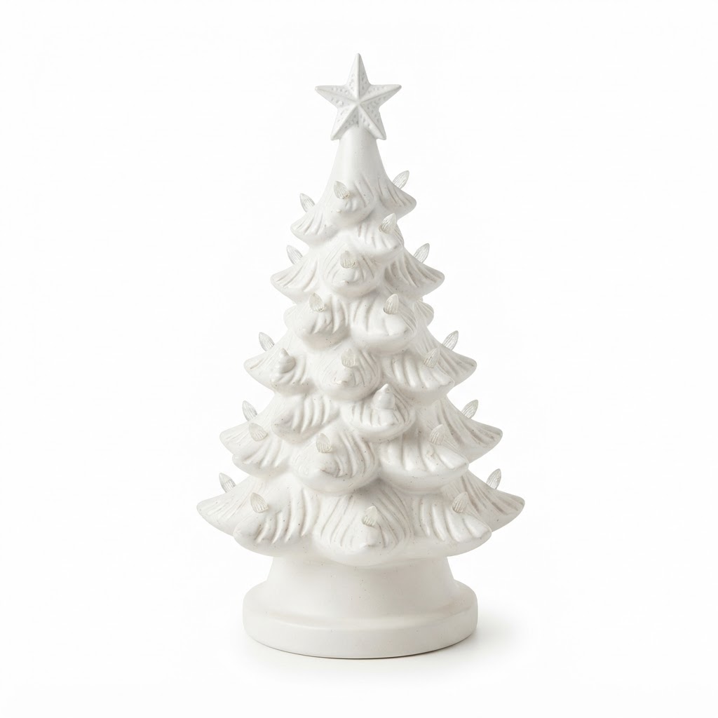 White Ceramic Christmas Trees