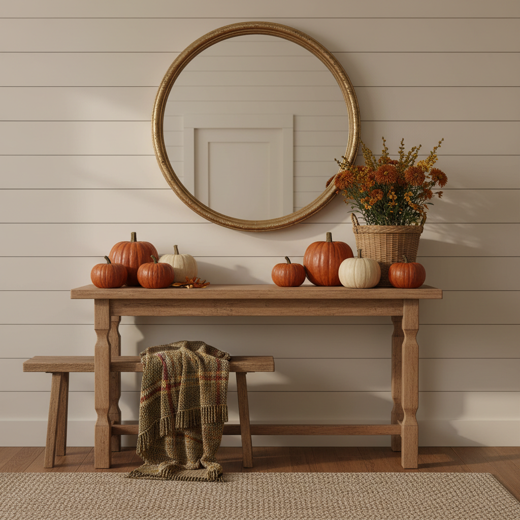 Traditional Fall Entryway