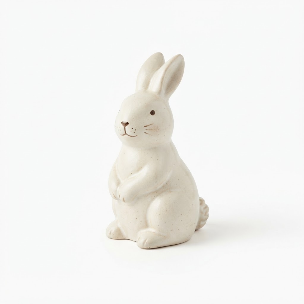 Ceramic Rabbit Easter Figurine