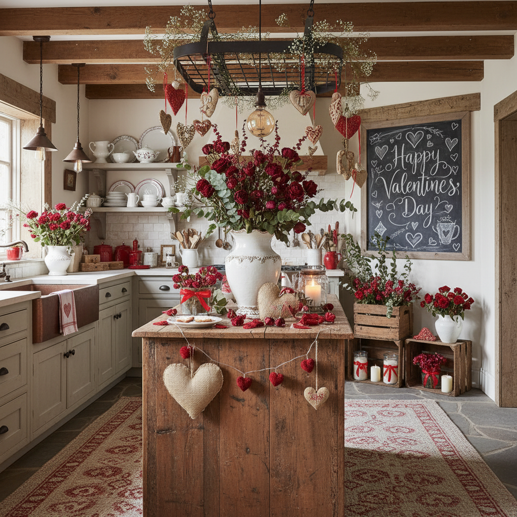 Rustic Valentine's Day Kitchen