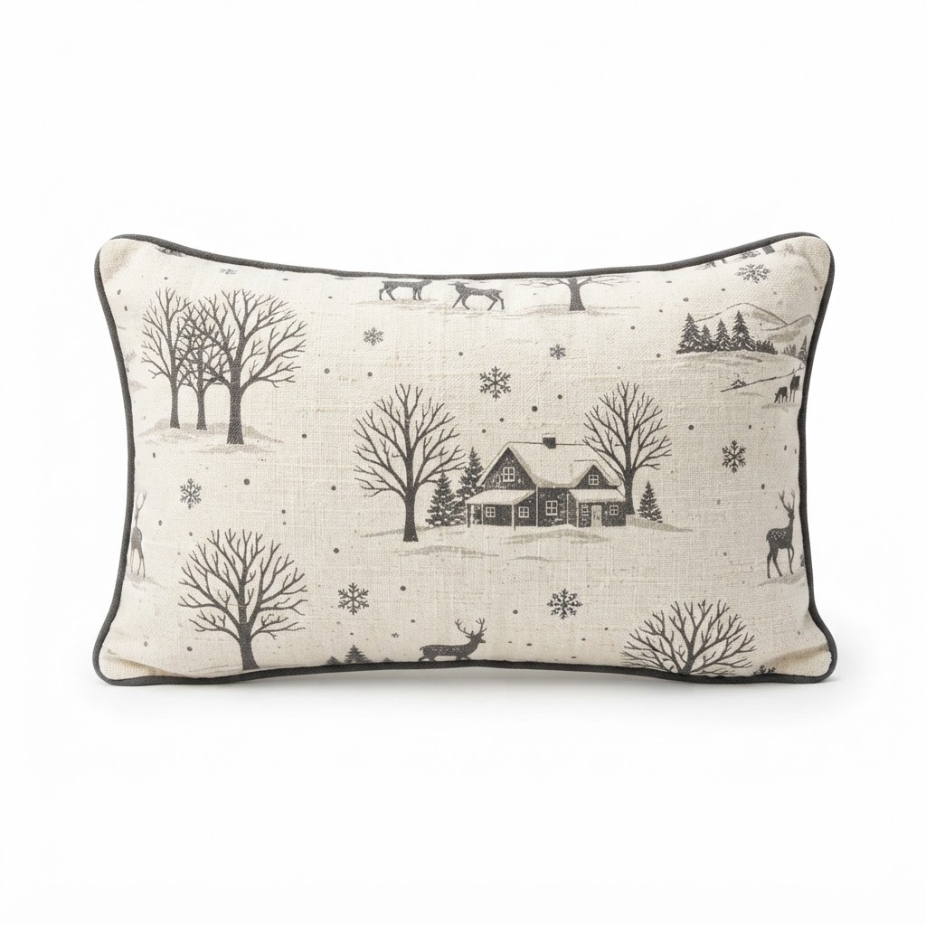 Winter Snowy Days Decorative Lumbar Pillow