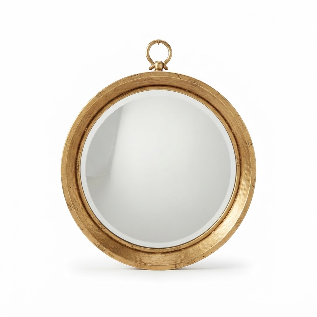 Round Gold Wall Mirror