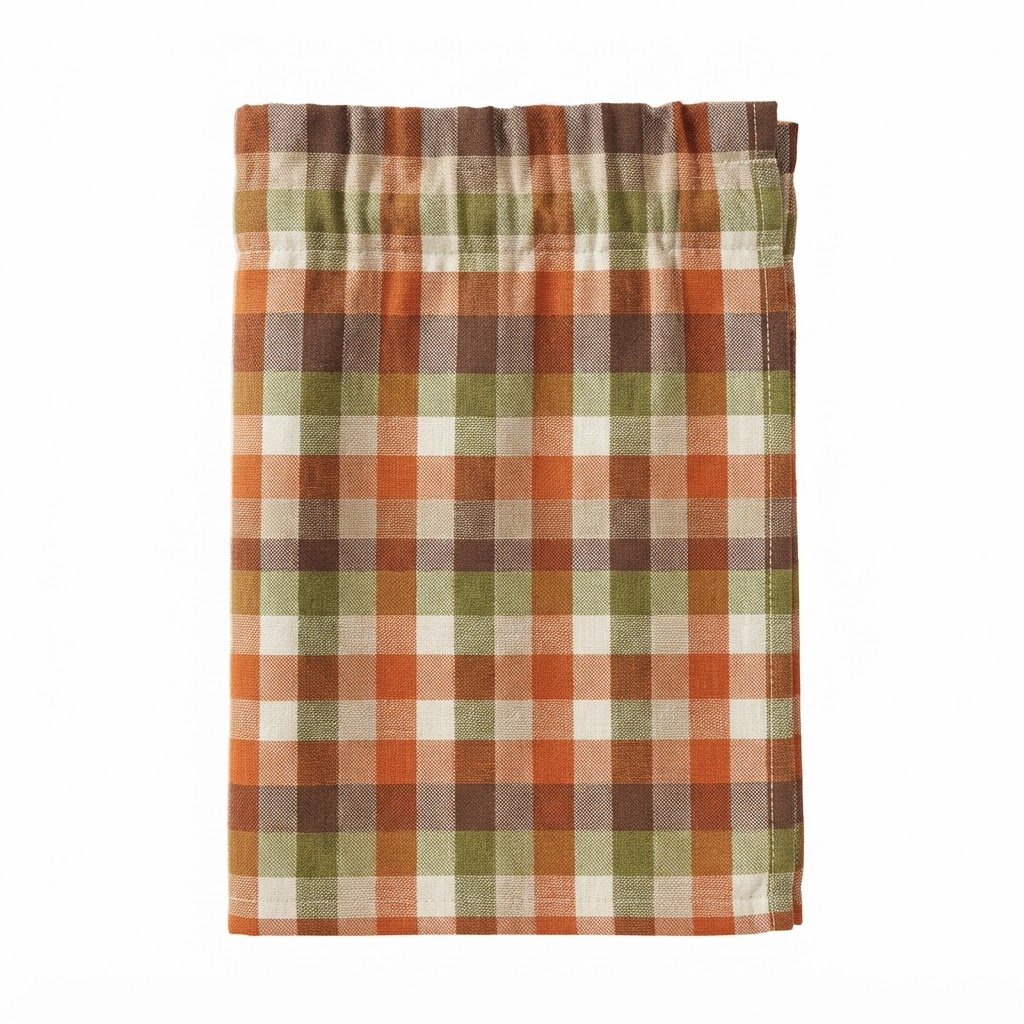 Plaid Window Curtains