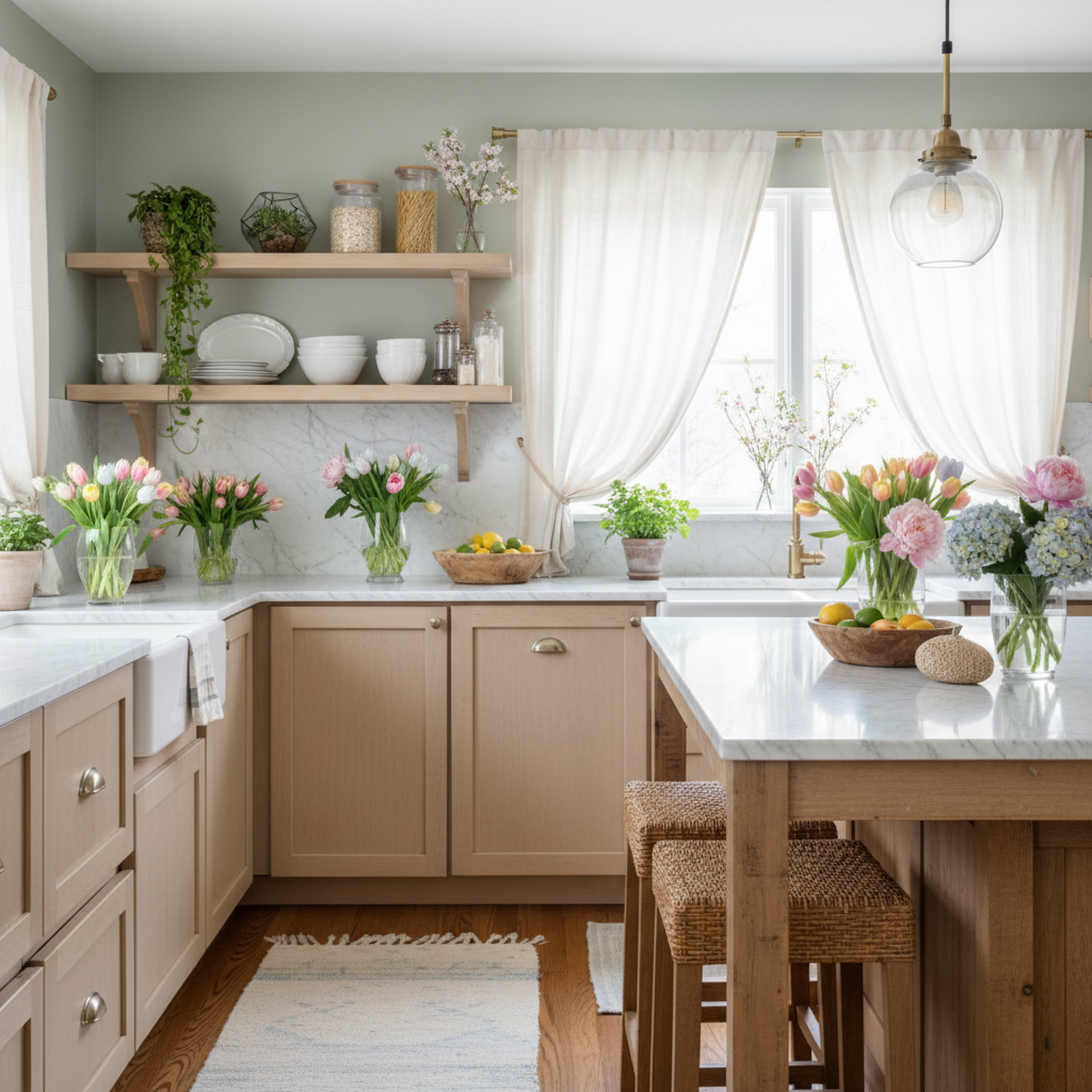 Transitional Spring Kitchen