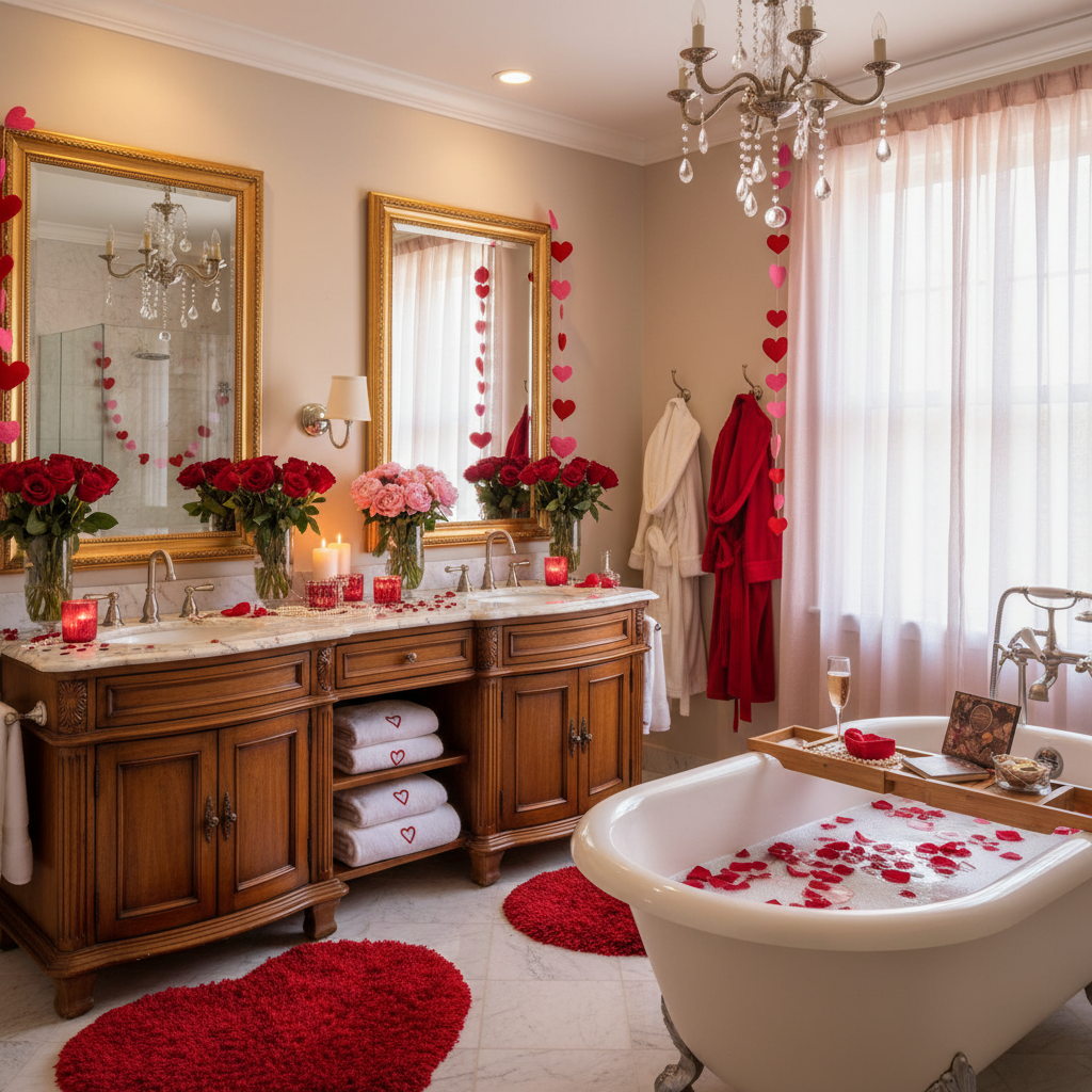 Traditional Valentine's Day Master Bathroom