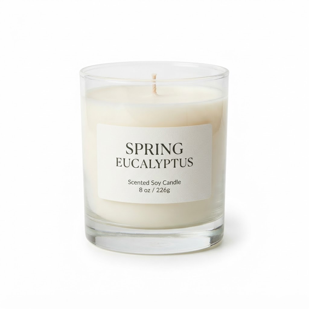 Spring Eucalyptus Scented Soy Candle