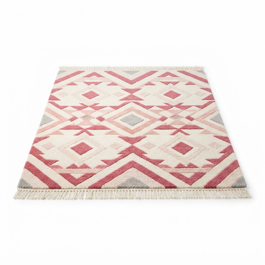 Geometric Patterned Wool Rug