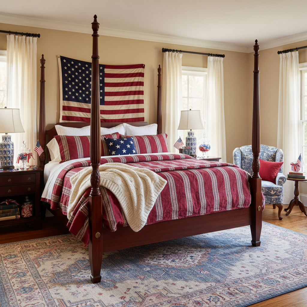 Traditional Independence Day (4th of July) Master Bedroom