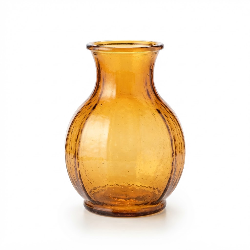 Transitional Amber Glass Autumn Vase