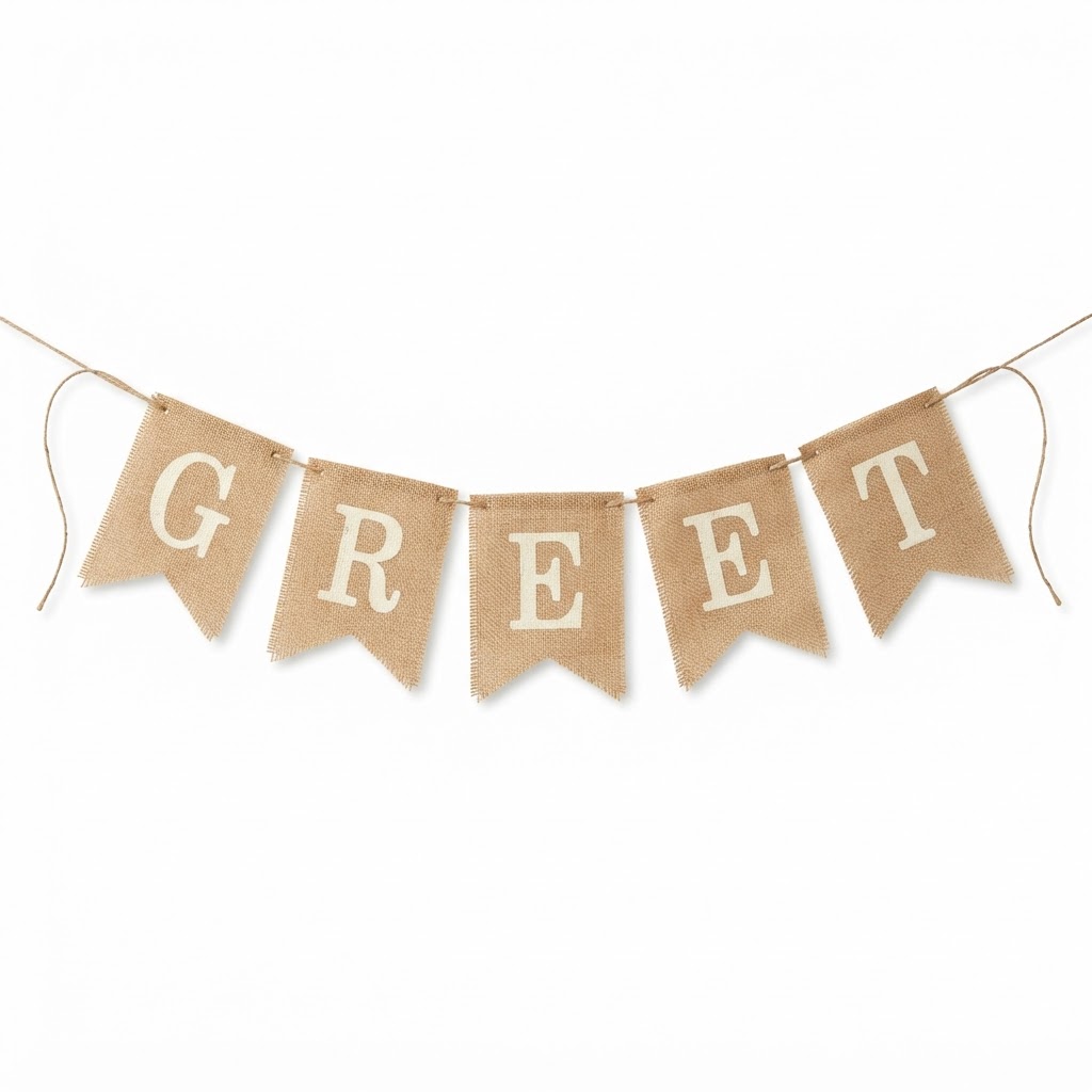 Burlap Greet Banner