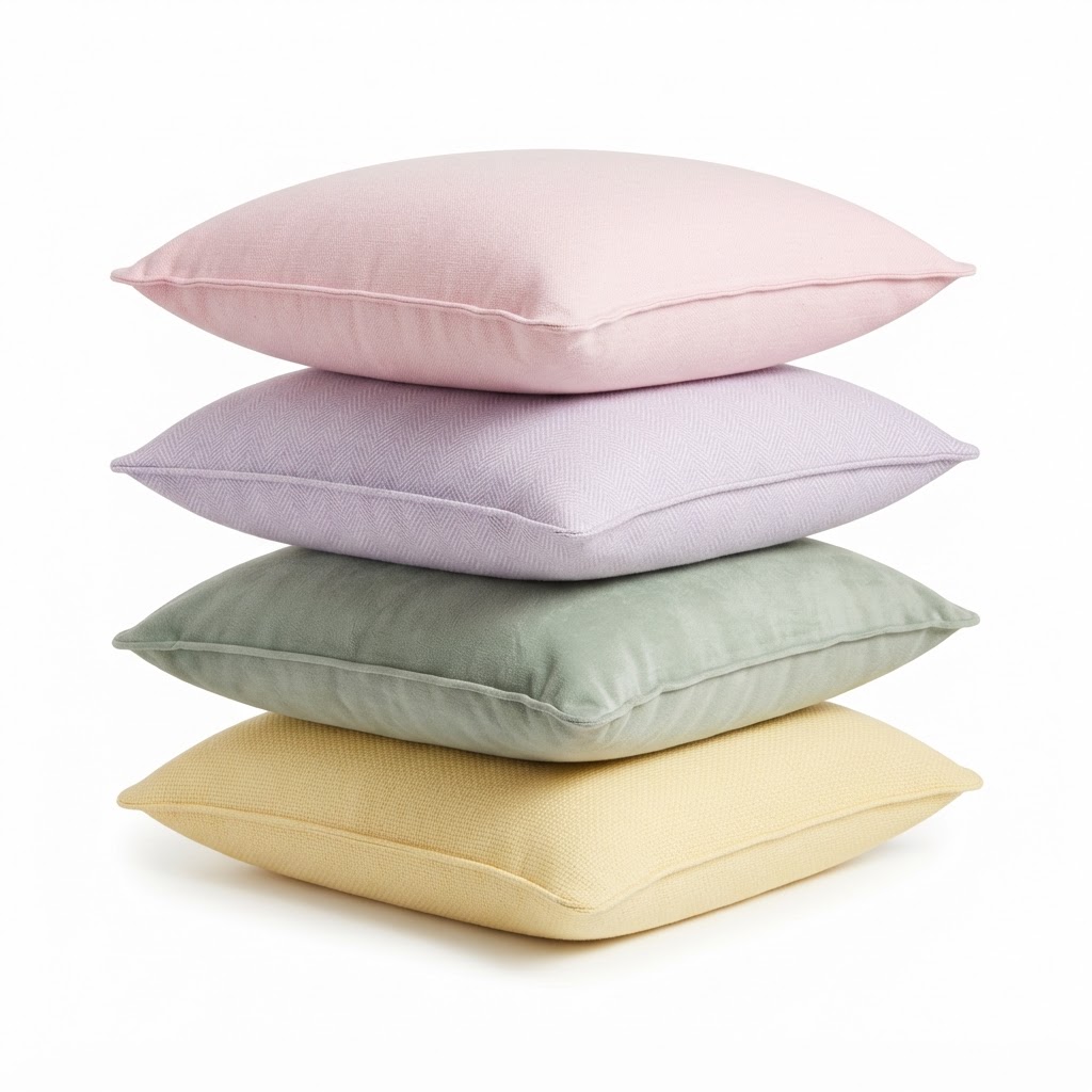 Spring Pastels Cotton Throw Pillow Set