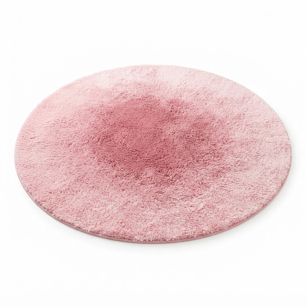 Chic Blush Ombre Round Area Rug