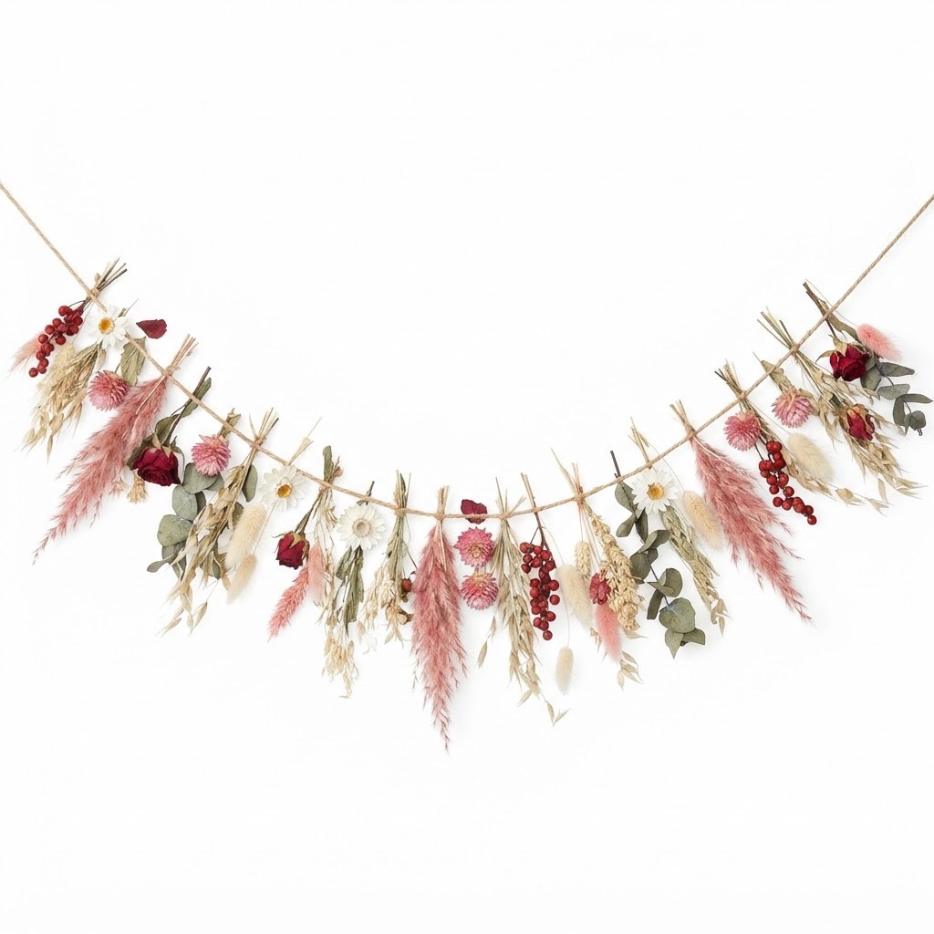 Valentine's Dried Floral Garland