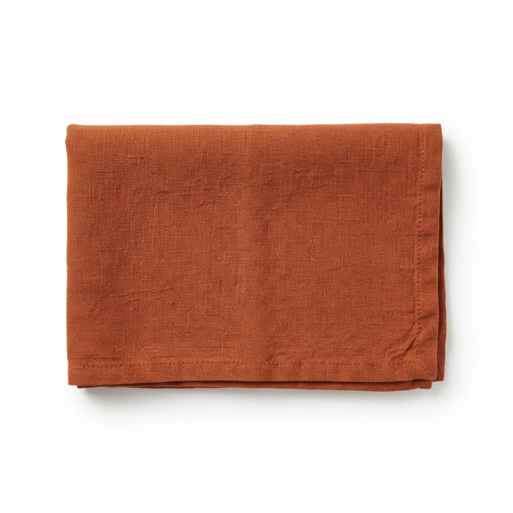 Rust Orange Linen Napkins