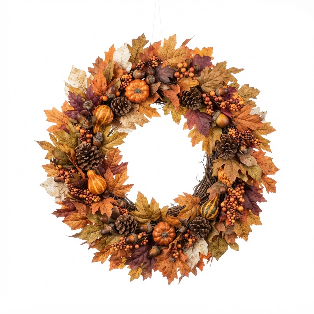 Autumn Harvest Foliage Wreath