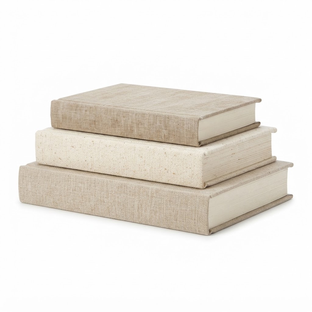 Neutral Stacked Decorative Books
