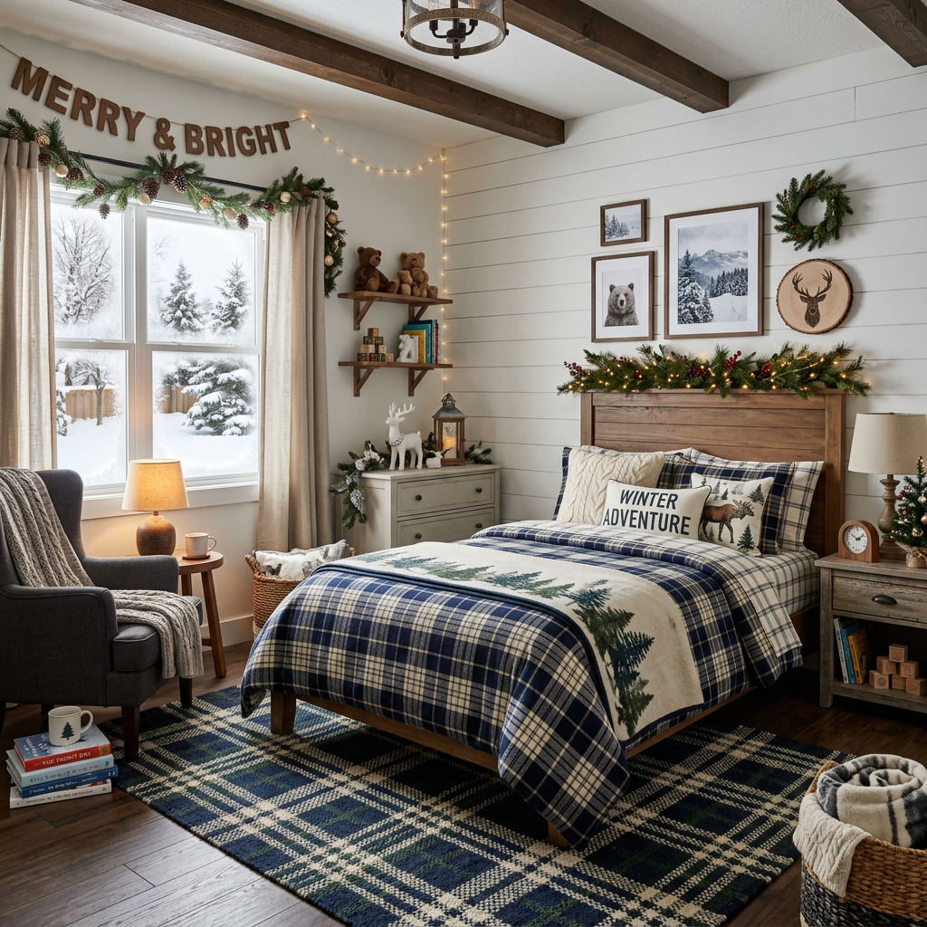 Modern Cottage Winter Child Bedroom (Boy)
