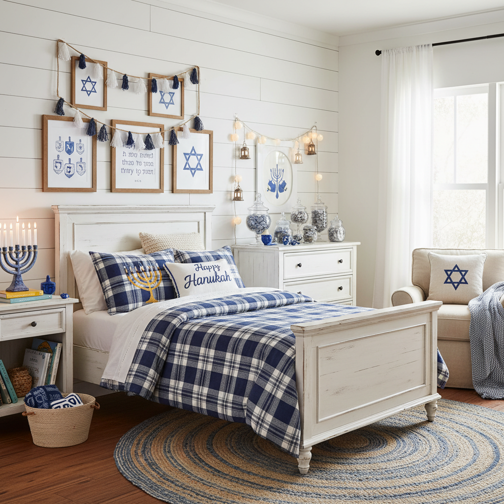 Farmhouse Hanukkah Child Bedroom (Boy)